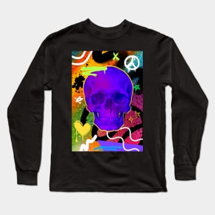 Graffiti Skull Long Sleeve T-Shirt